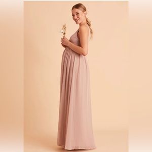 Birdy Grey Laurie Empire Dress - Chiffon Taupe | Size Small